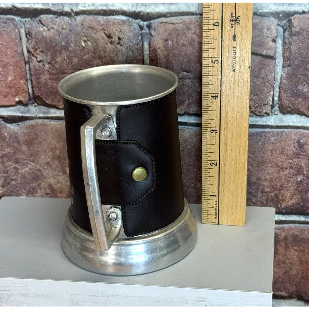Vintage Squirt Soda Wrapped Aluminum Glass Bottom Tankard Mug Hong Kong 1970s‎
